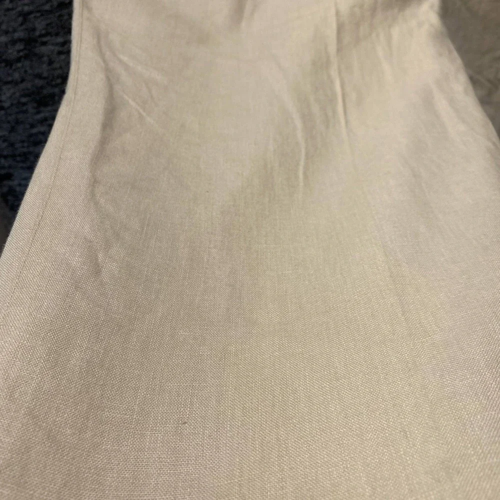 Toscano 100% Linen Pants Mens XXL Cream Beige Drawstring Elastic Waist Resort